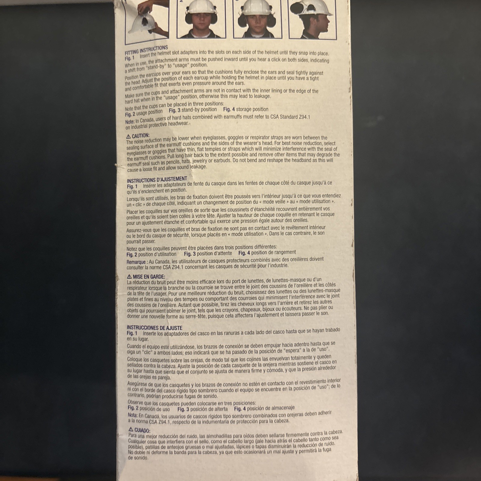 3M Peltor Optime 95 H6P3E/V Hard Hat Mounted Ear Muffs Helmet Earmuff