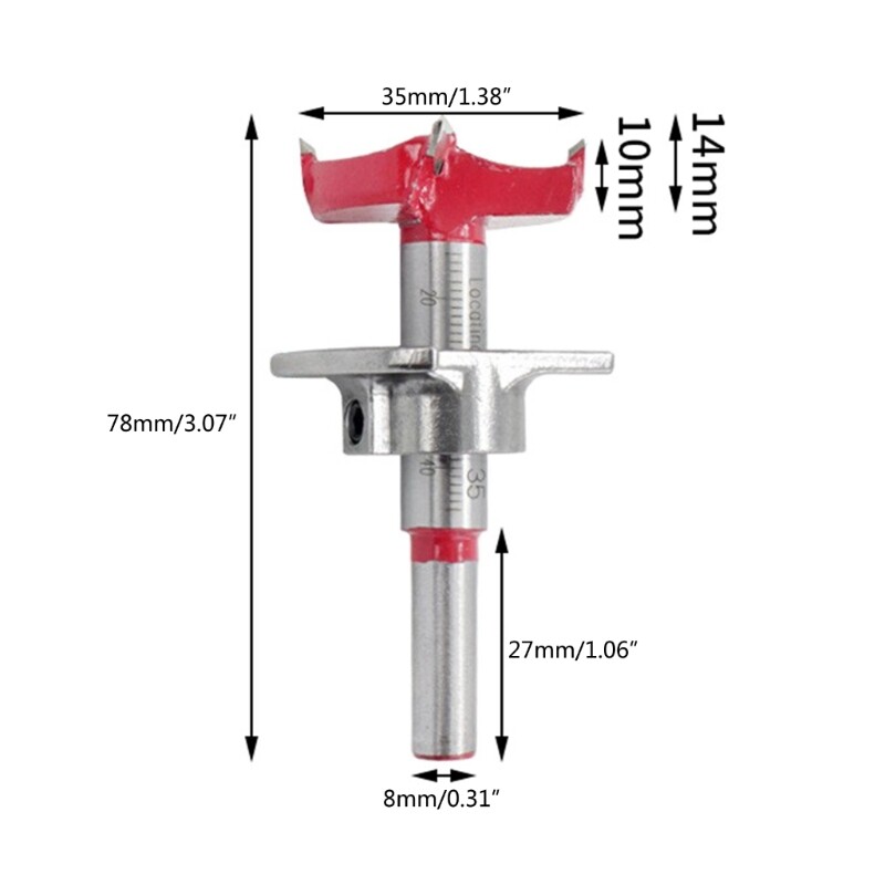 8 Pcs Pots Hinge Template Set 35mm Hinge Drilling Template Hinge Drills Locator
