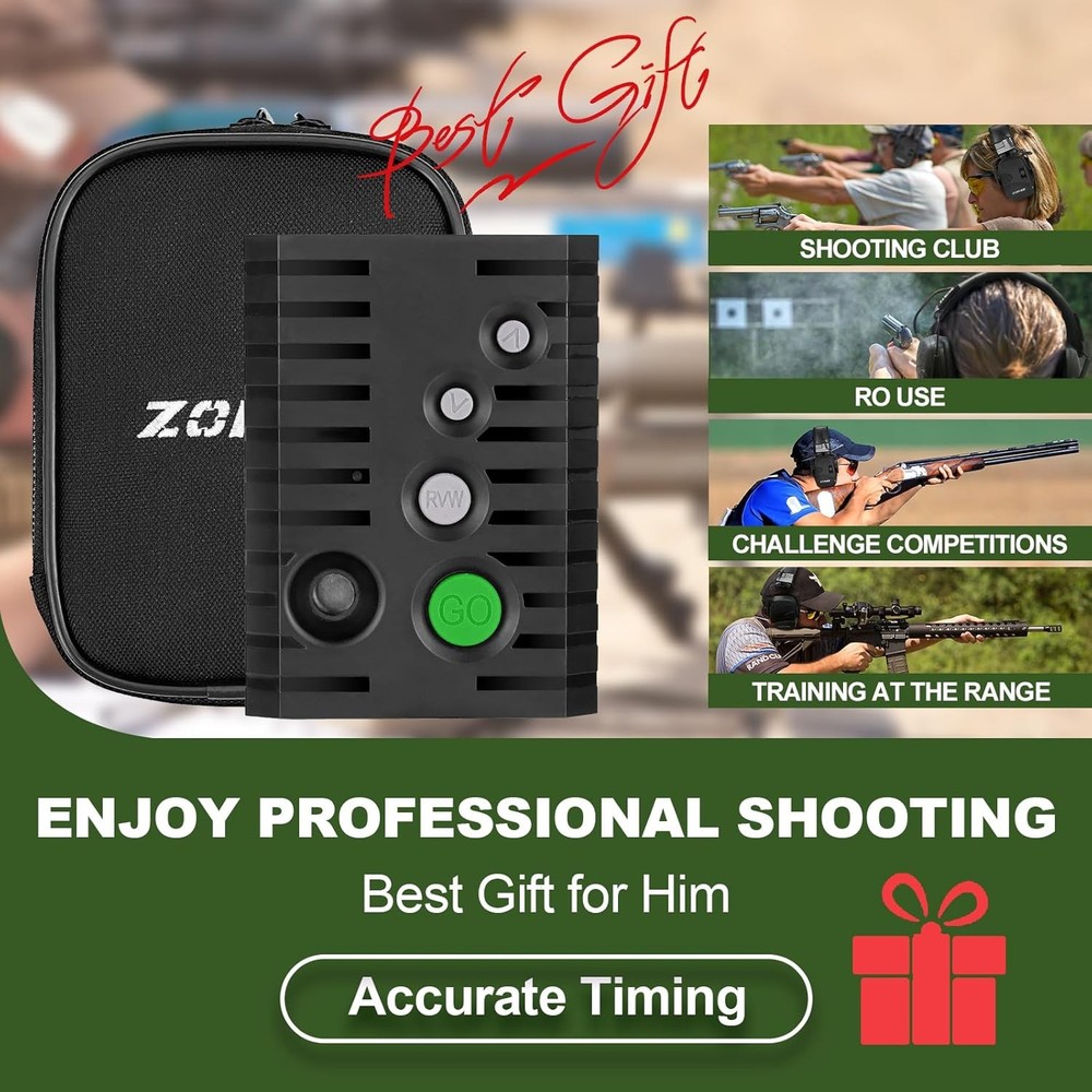 Shot Timer for Shooting Competition Firearms Loud Buzzer Modes