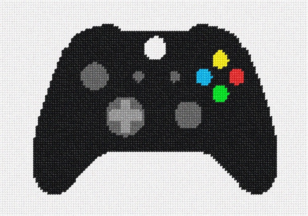 Game Controller Ornament Needlepoint Canvas