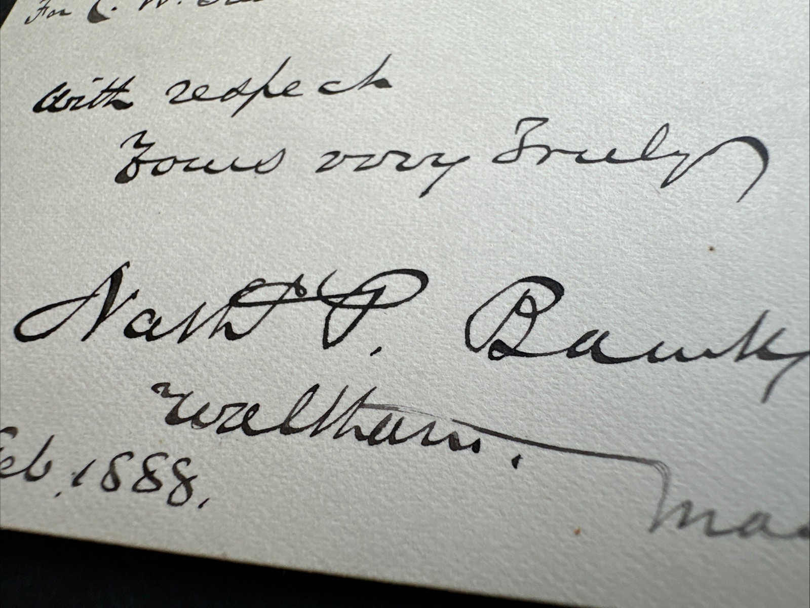 Nathaniel P Banks Civil War Union General Autograph Speaker House Governor RARE