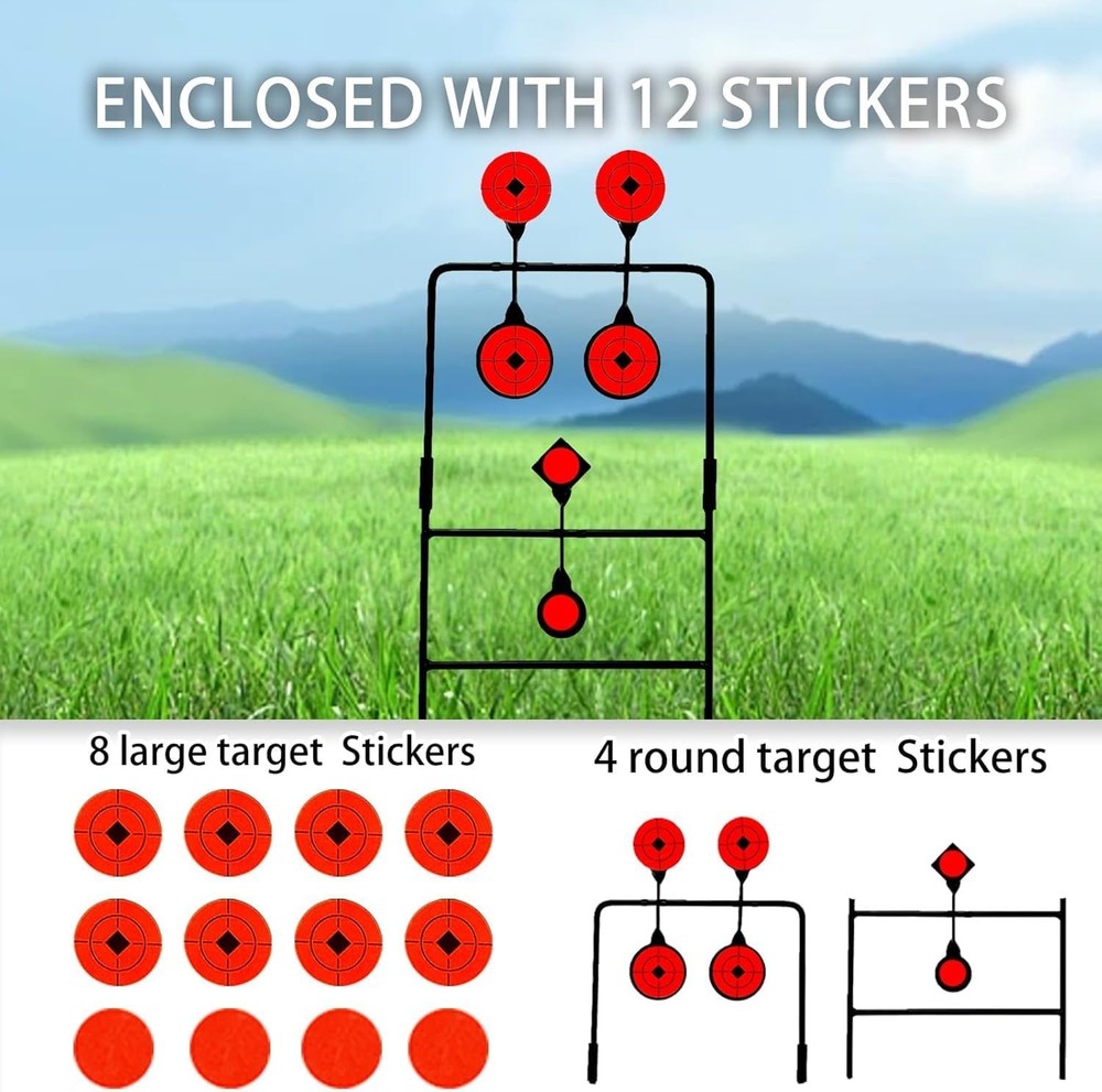 Metal Target, Backyard BB Target, Automatic Reset, Round, Iron, Portable Design,