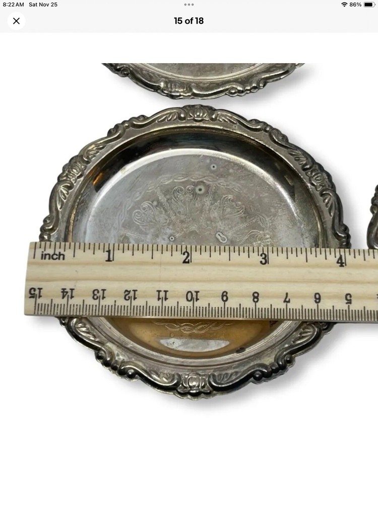 Reed Barton Vtg Silver Plated Steel Serving Set Bowl Plates USA Dining Ware HTF