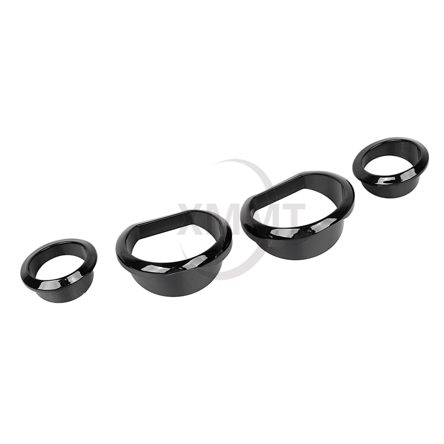 Black Gauge Bezel Trim Ring Kit For Harley Street Glide FLHX Special FLHXS 14-23