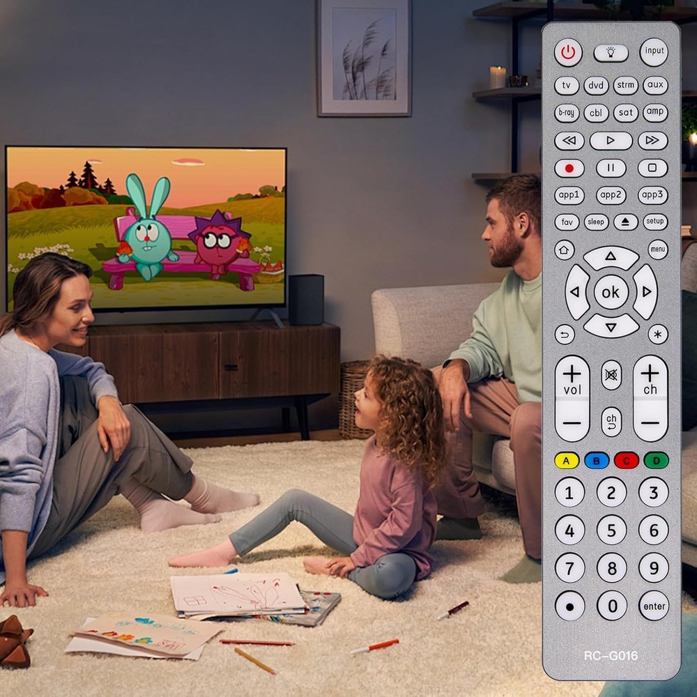 Backlit Universal Remote Control, TV 8IN1