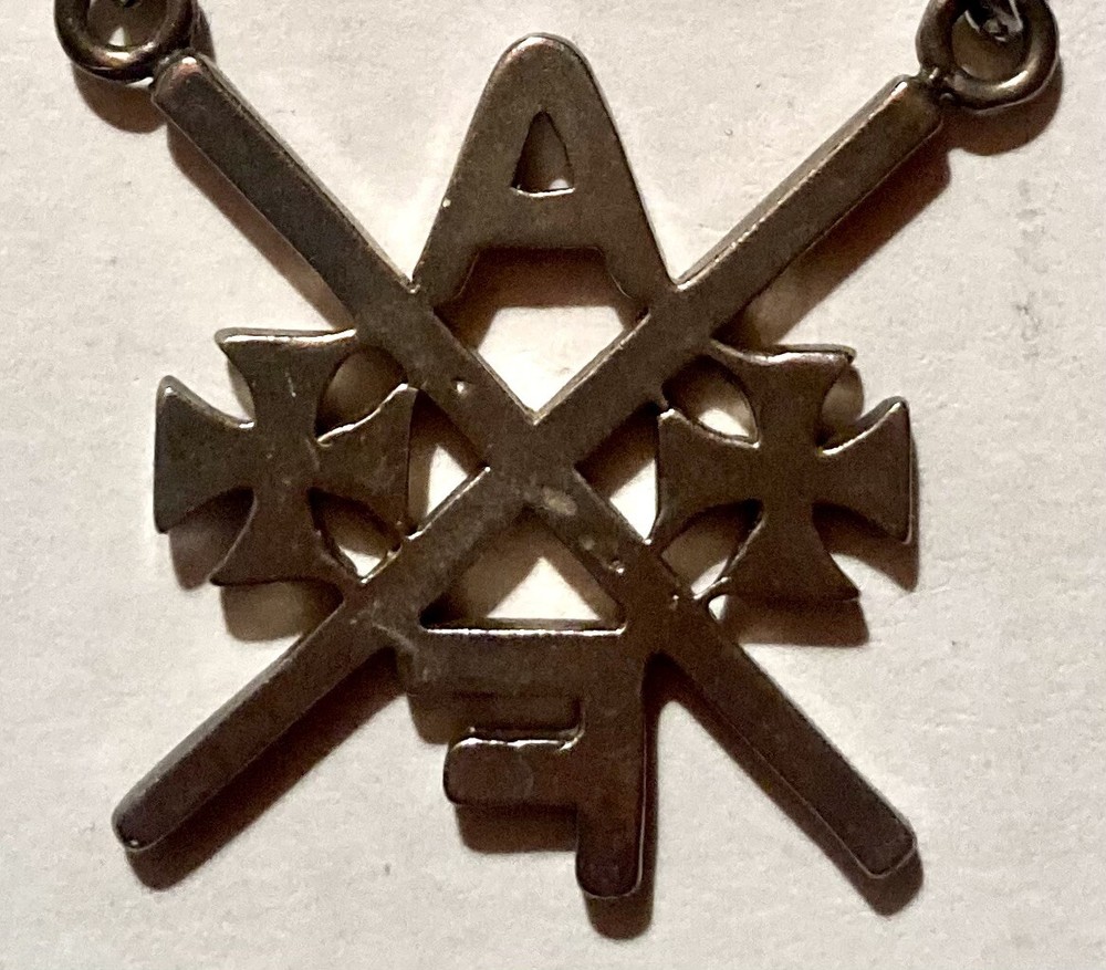 AGNOSTIC FRONT ULTRA RARE VINT 1990S AF CHISEL NECKLACE AND PENDANT NYHC W/CASE