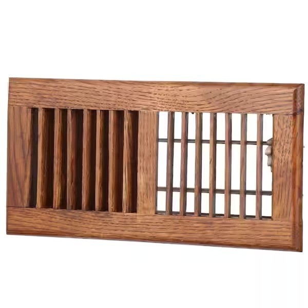 Solid Oak Cover 4 x10" Wood Floor Diffuser Register Vent HVAC True Air Kit Grate