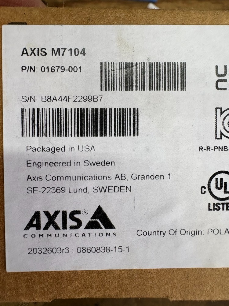 AXIS 01679-001 M7104 Video Encoder