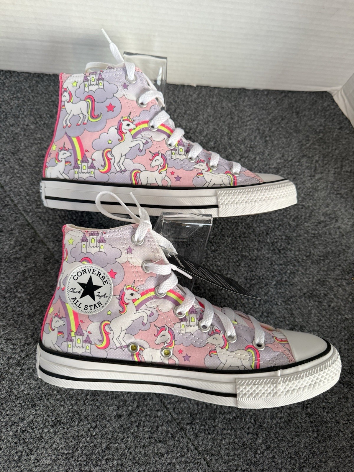 Converse Chuck Taylor All Star Unicorn High Top Sneakers Youth 4 Pink Rainbow
