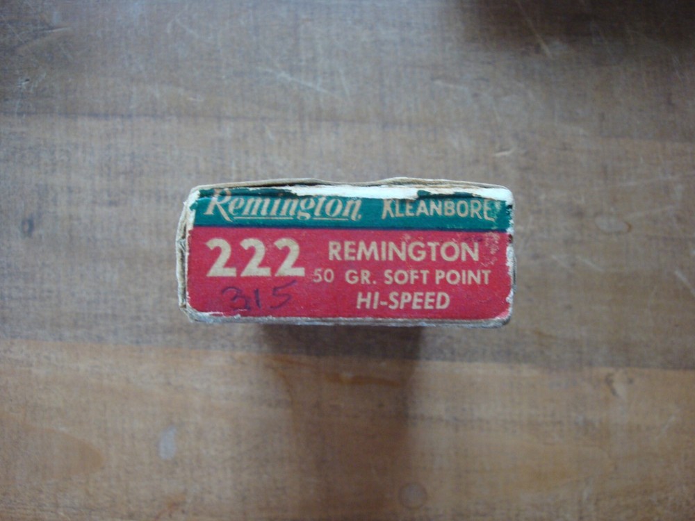 Vintage - EMPTY Remington Kleanbore 222 Hi-Speed Ammo Box