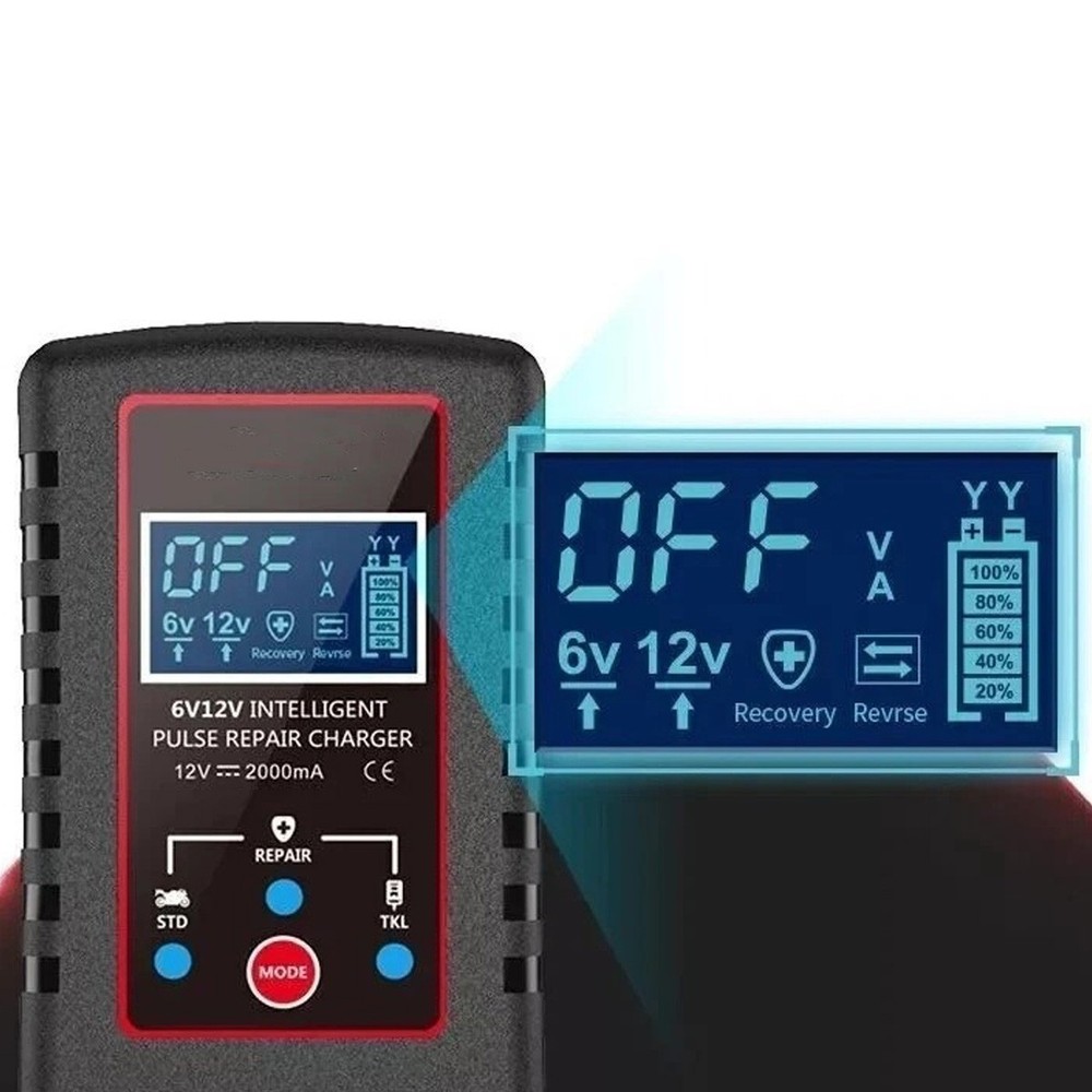 6V 12V Automatic Battery Charger Maintainer For Motorcycle Trickle Float Tender