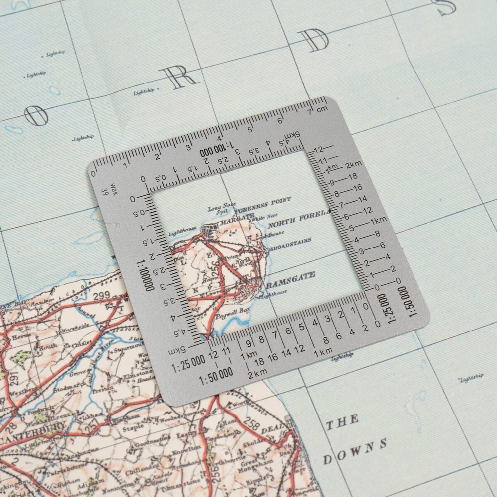 WW2 Reproduction German Army Square Planzeiger Mapcase Ruler- Map Case Kit