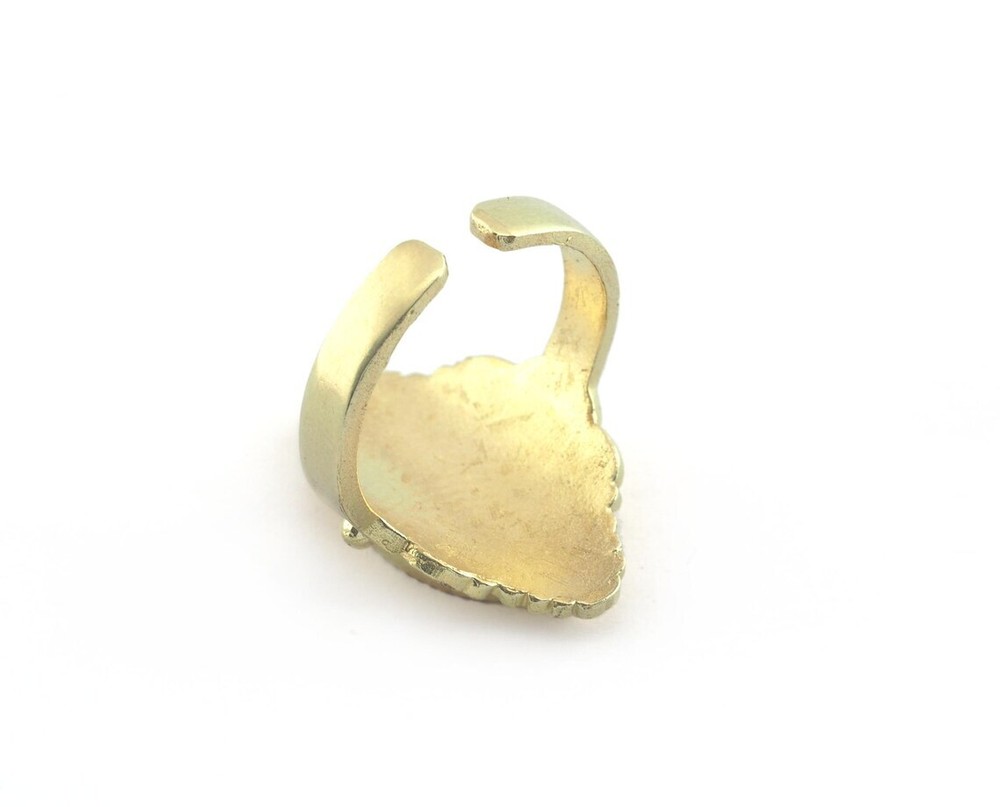 Oval Ring Blank Bezel Adjustable Base Bezel setting Brass silver Gold 5565