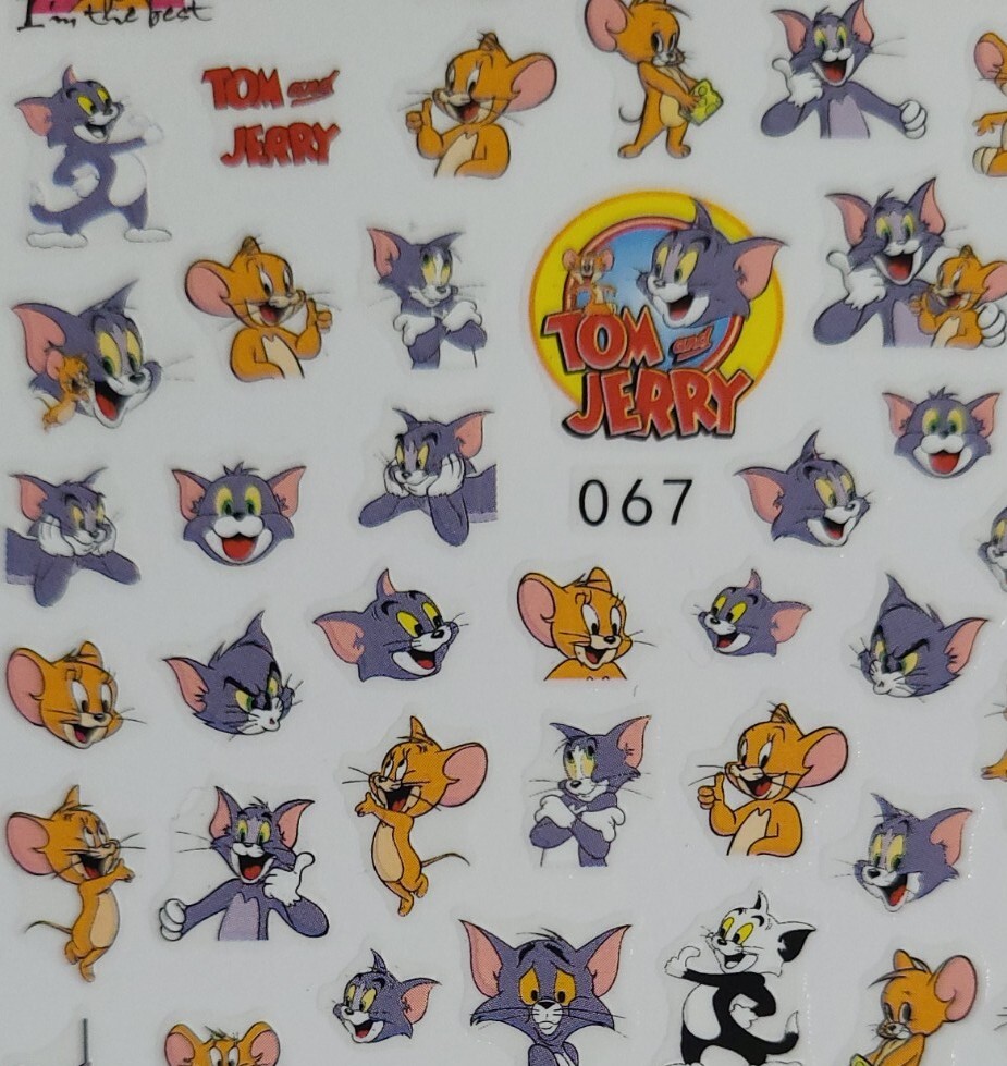 Tom & Jerry Nail Art Stickers