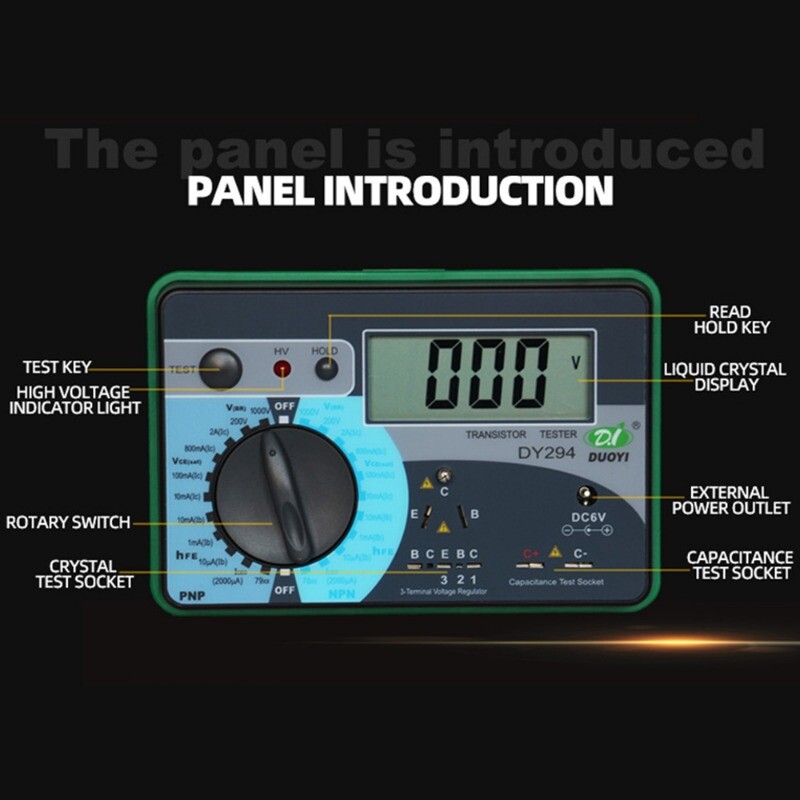 Multifunction Digital Transistor Analyzer Tester Semiconductor Diode Triod DY294