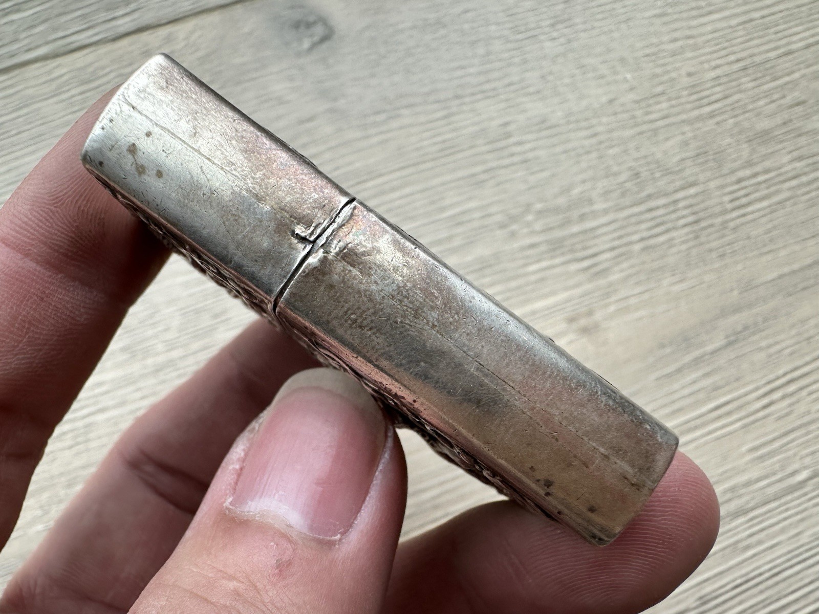 SIAM STERLING SILVER LIGHTER CASE WITH 16-HOLE ZIPPO INSERT