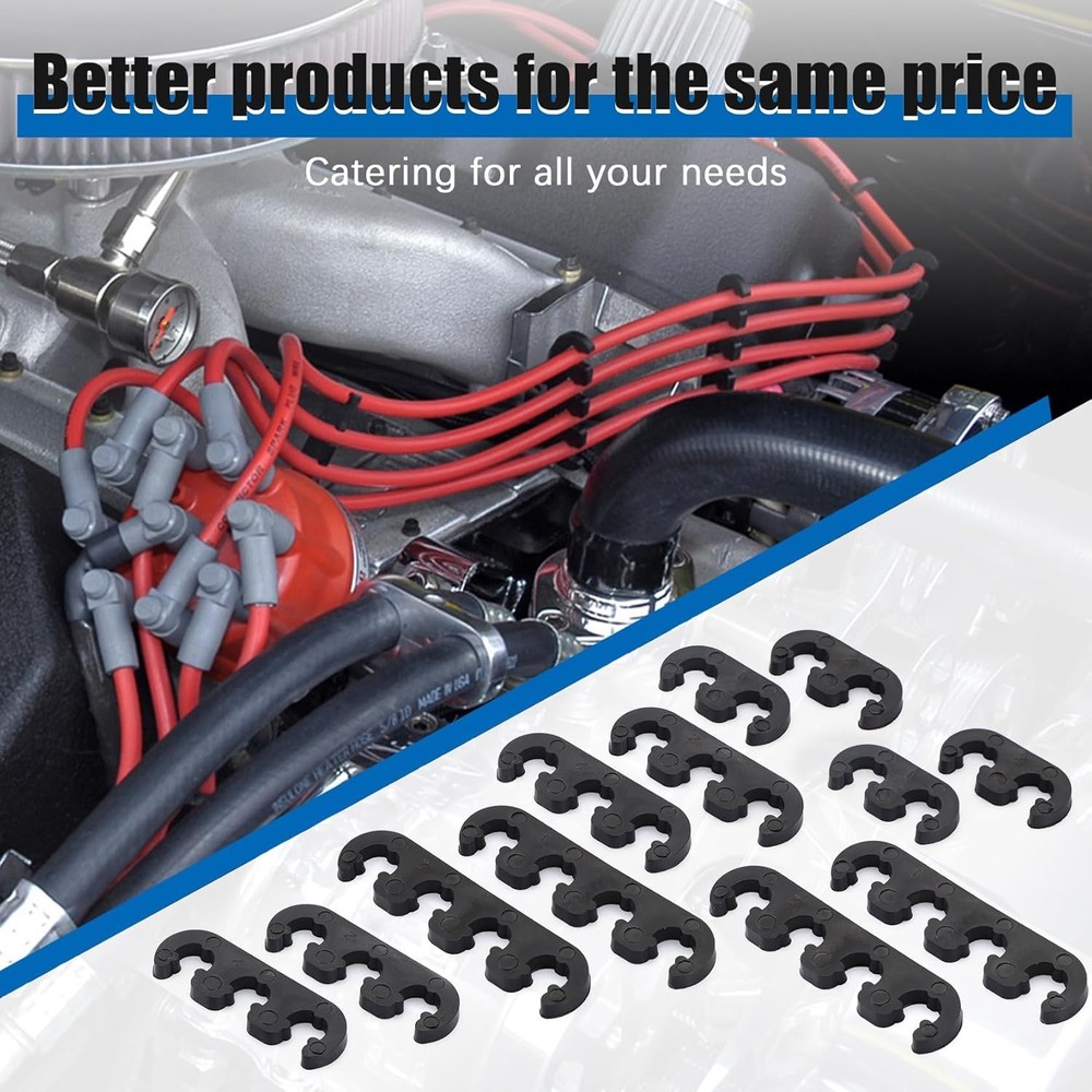 12 Pcs Spark Plug Wires Separator Divider Kit Ignition Wire Separators Holder Bl