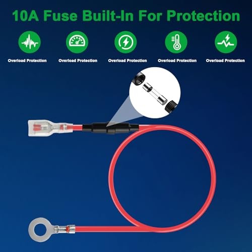2Pcs Battery Voltage Meter, 12V LED Voltmeter with Touch Switch, 5-48V