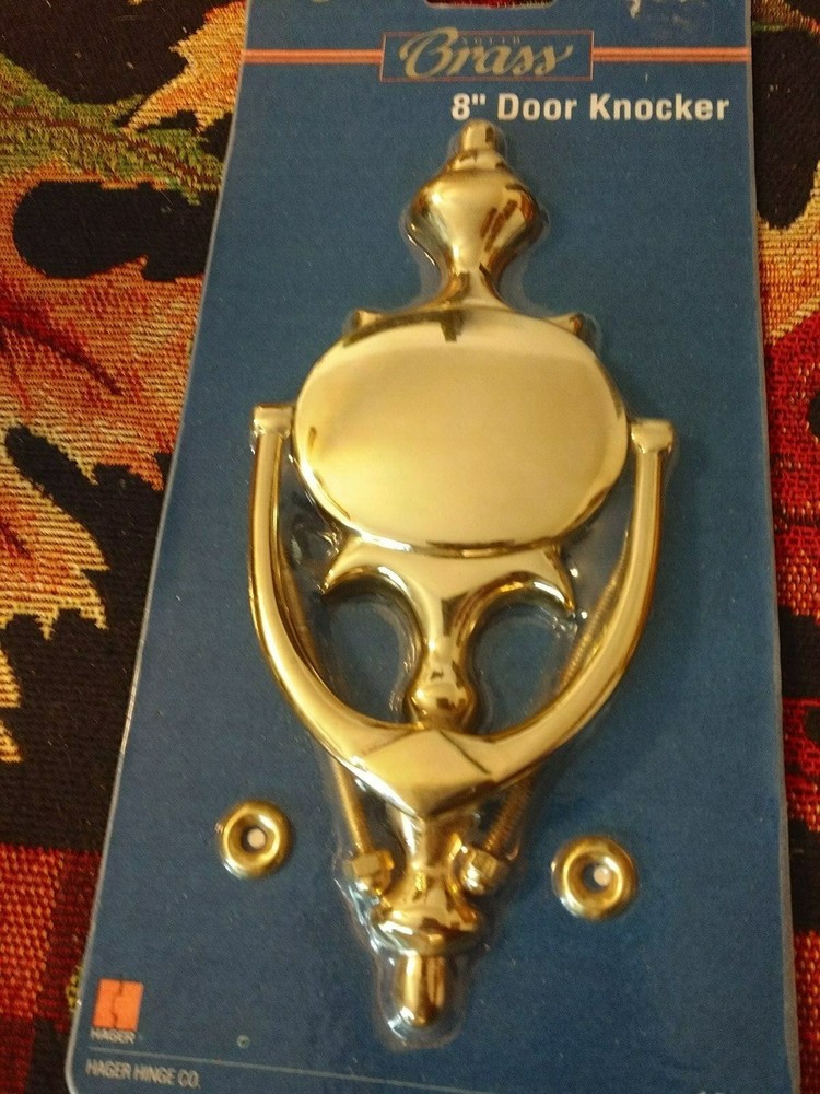NEW Hager Solid Brass 8" Door Knocker CD 7672 personalized engraved