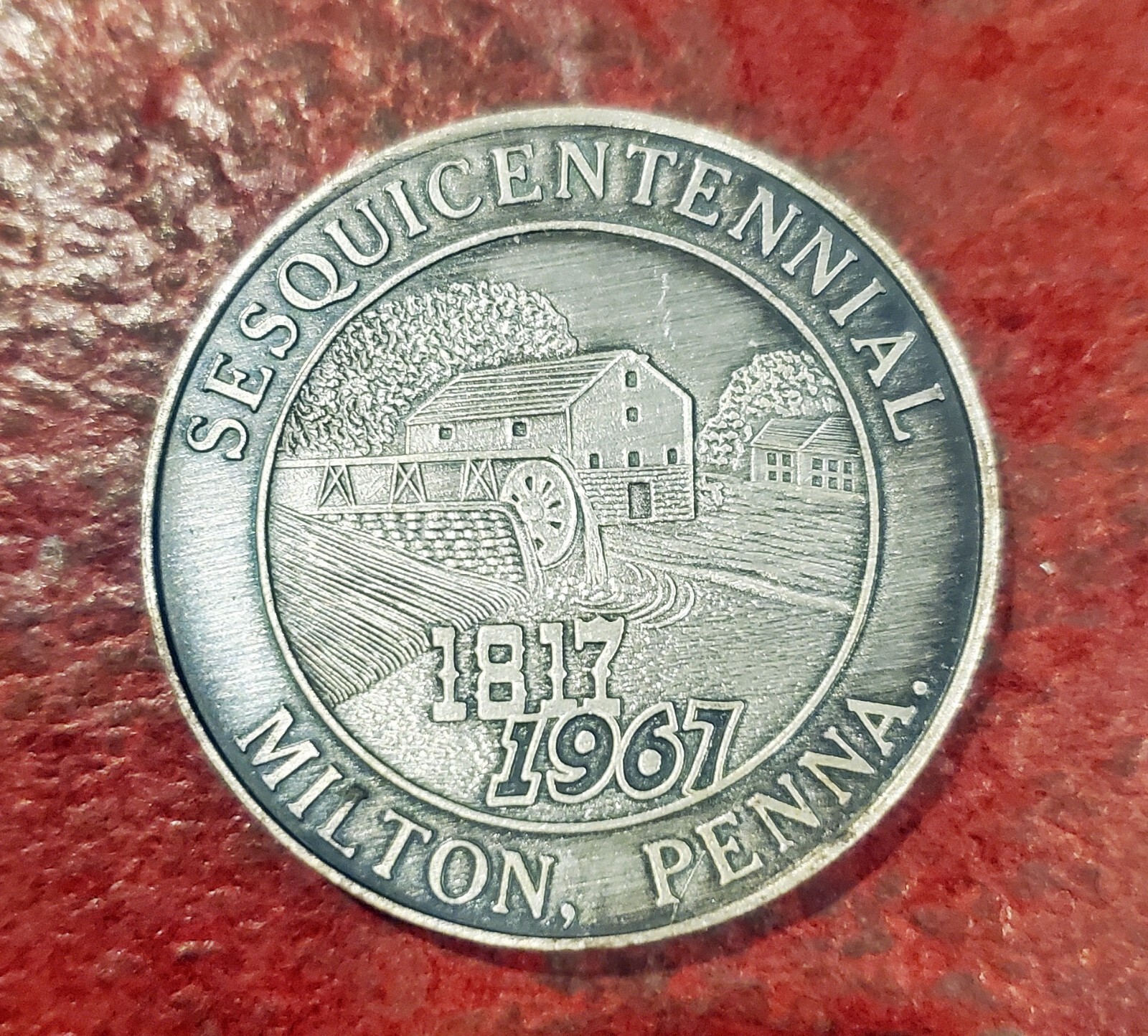 1967 MILTON PENNSYLVANIA 150th ANNIV .999 FINE SILVER MEDAL ~ NORTHUMBERLAND CO