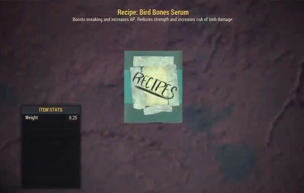 (Xbox) Bird Bones Serum Recipe