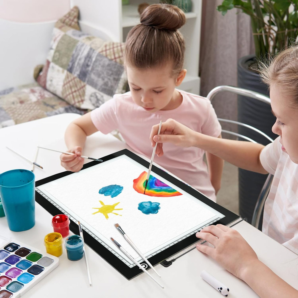 A4 Light Box for Tracing – Ultra-Thin LED Light Table with Adjustable Brightn...