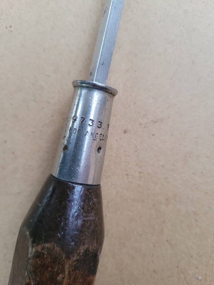 Proto 9733 Wood Handled Slotted Flat Tip Screwdriver .