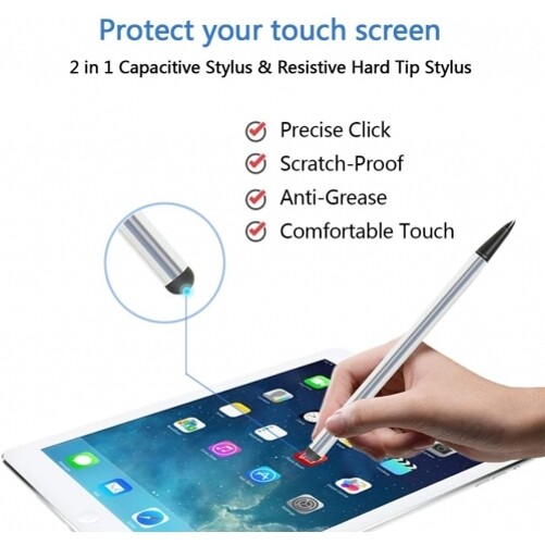 For iPhone 16/Pro/Max/Plus - Capacitive and Resistive Stylus Pen Touch Compact