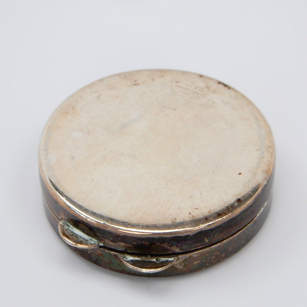 MONO Engraved "TMC" Round Solid STERLING Silver Compact Pill Box Pot 1.5" - 22g