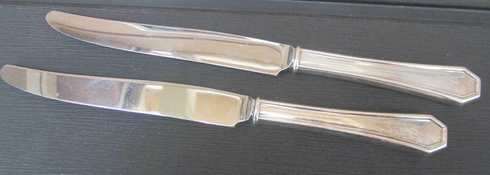 Rogers & Bros XII XS Triple IS Pattern? Monogrammed "B" 9 5/8" Dinner Knife 2 pc