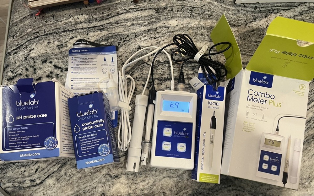 Bluelab Combo Meter pH probe EC TDS PPM Temp CF -