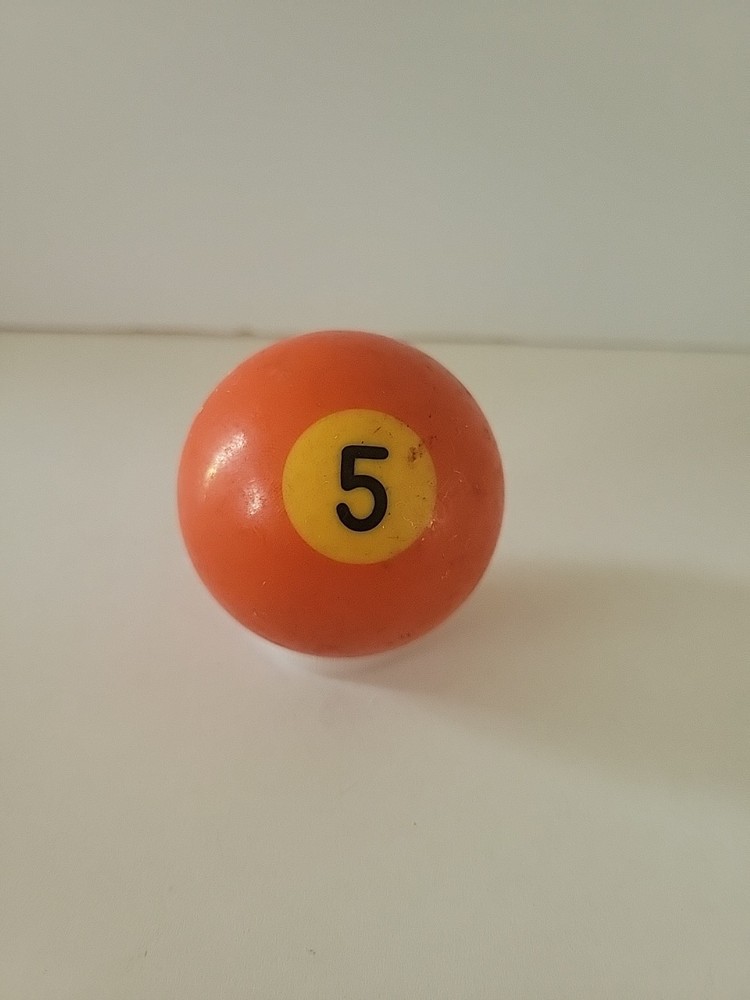 Vintage No. 5 Solid Orange Pool Ball Billiard 2" Replacement (O)