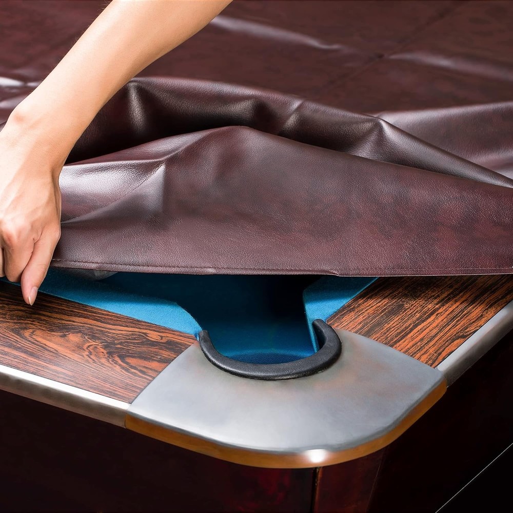 Leatherette Billiard Table Protector - Brown