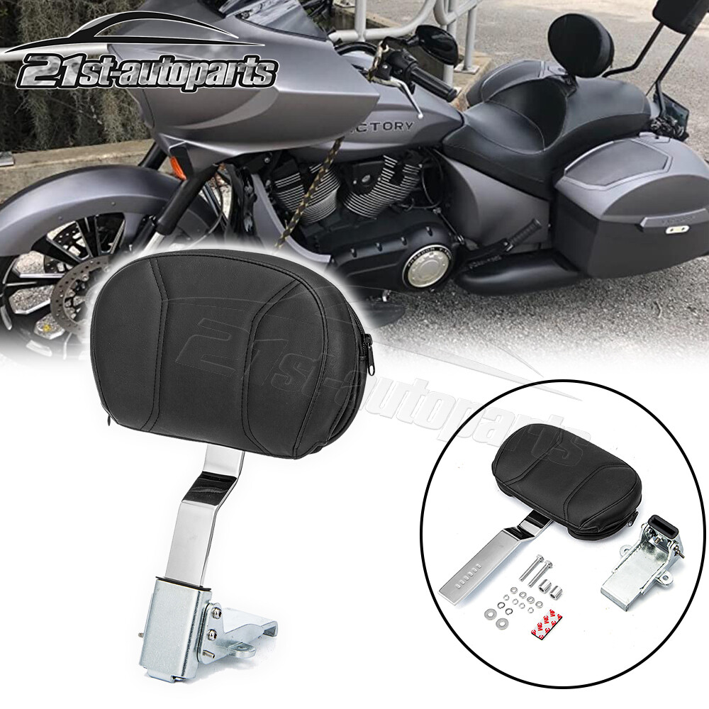 For 10-17 Victory Cross Country Tour Quick Release Plug In Driver Rider Backrest