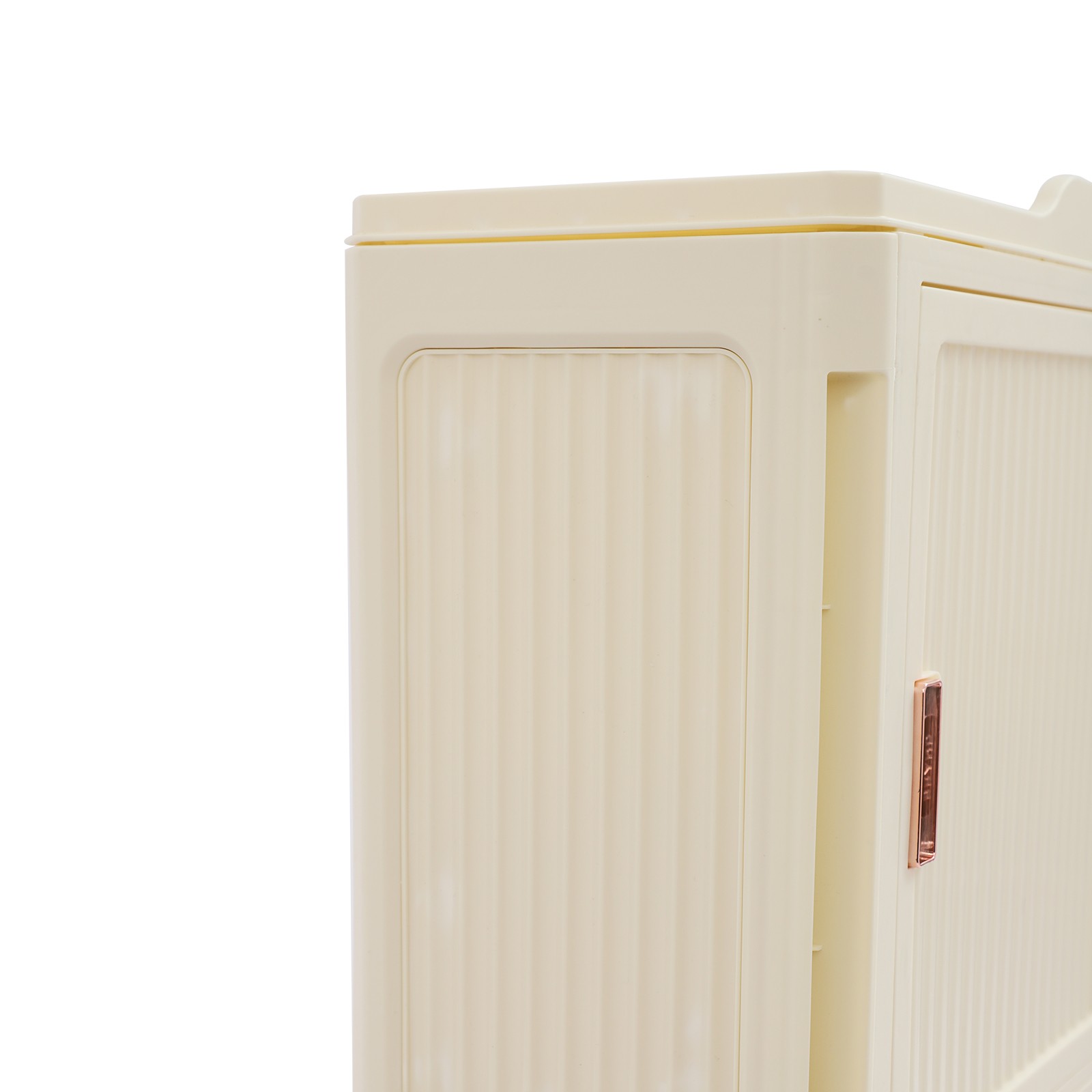 Narrow Slim Storage Cabinet, Storage Cabinet with Lockable Wheels PP 37*22*83cm