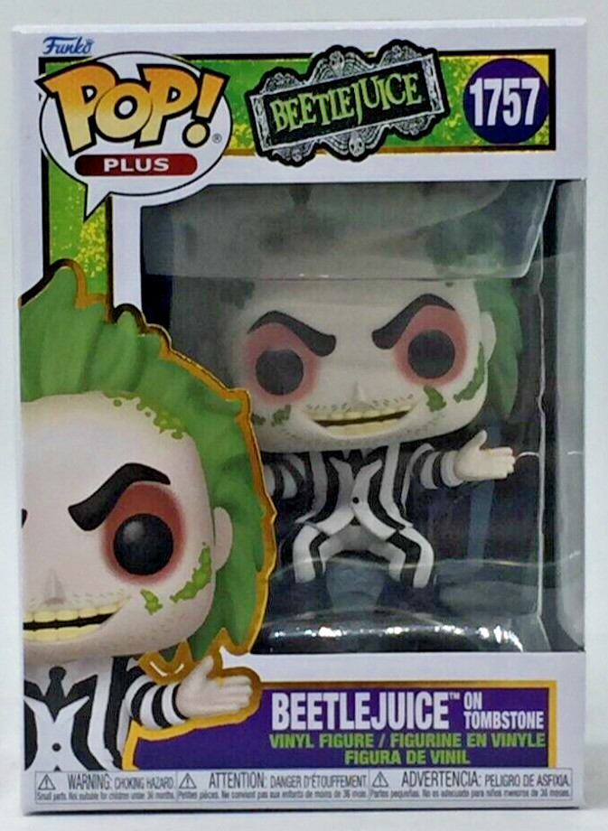 Funko Pop! PLUS Beetlejuice Beetlejuice On Tombstone #1757 With Pop Protector