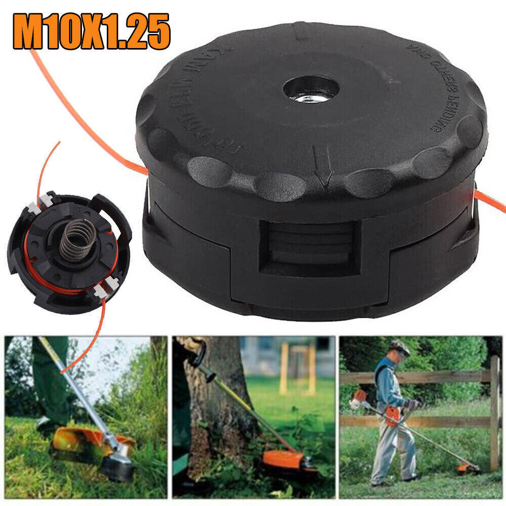 8 x Trimmer Head Black Accessory Universal Easy Installation Weeds Eater Head