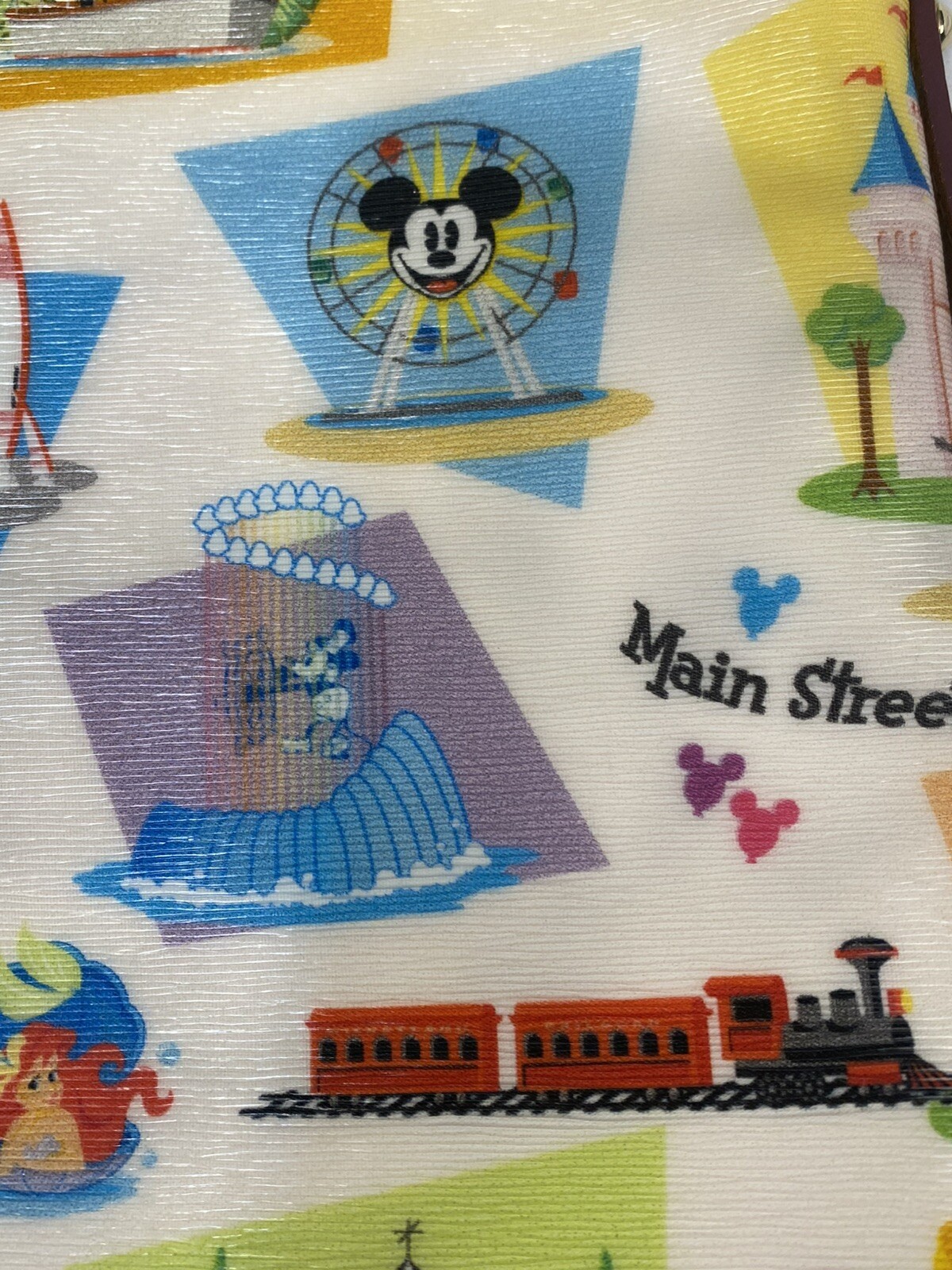 Disney Dooney and Bourke DISNEYLAND Resort Parks Retro Print Crossbody Bag