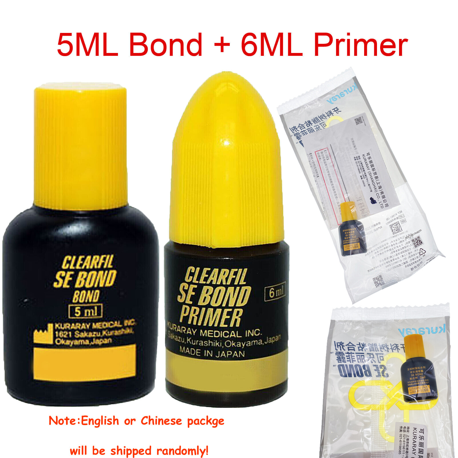 Kuraray Clearfil SE Bond Half Kit Self-etching Primer and a Bonding Agent