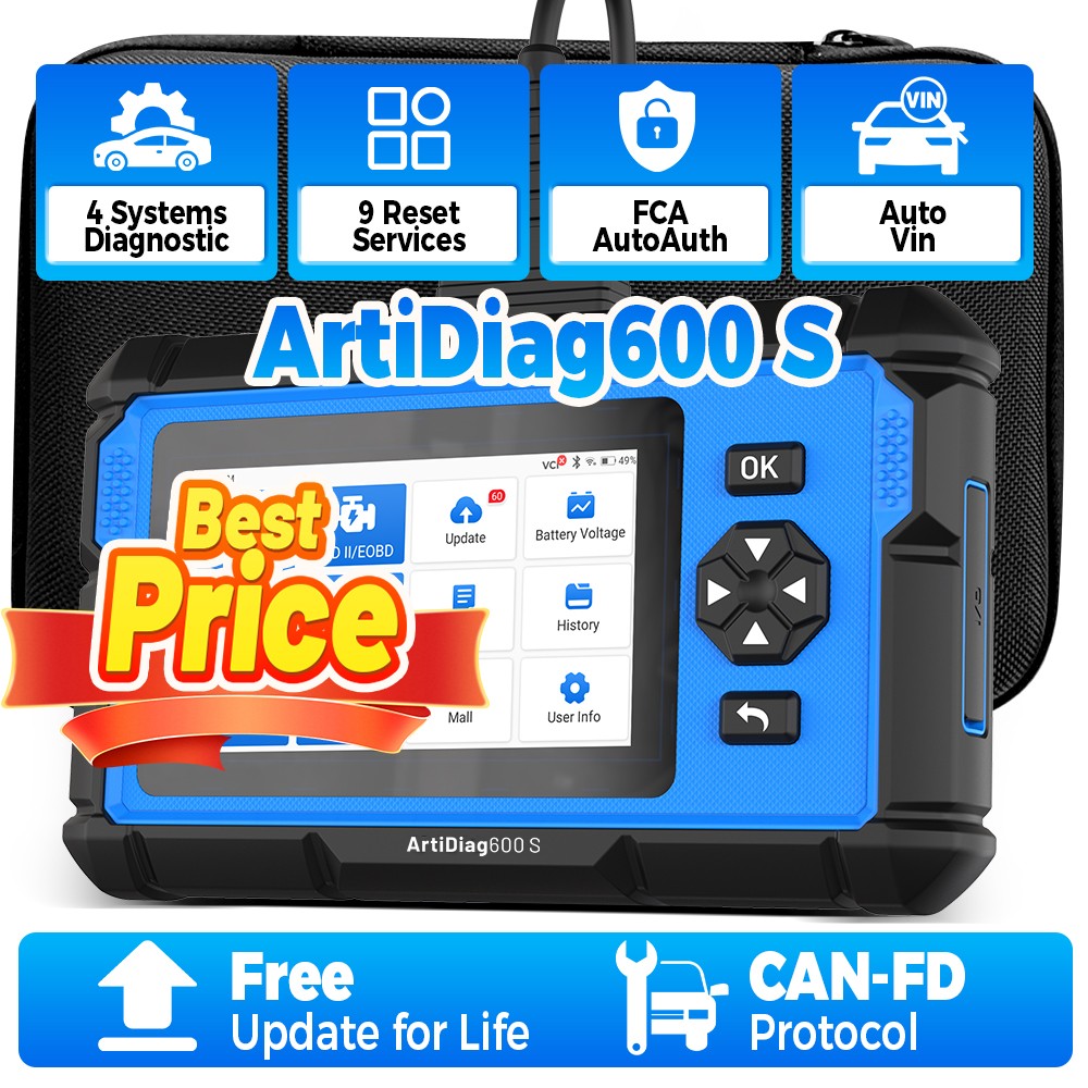 Free Updates! TOPDON AD600S Diagnostic Scanner Engine ABS SRS TPMS Code Reader