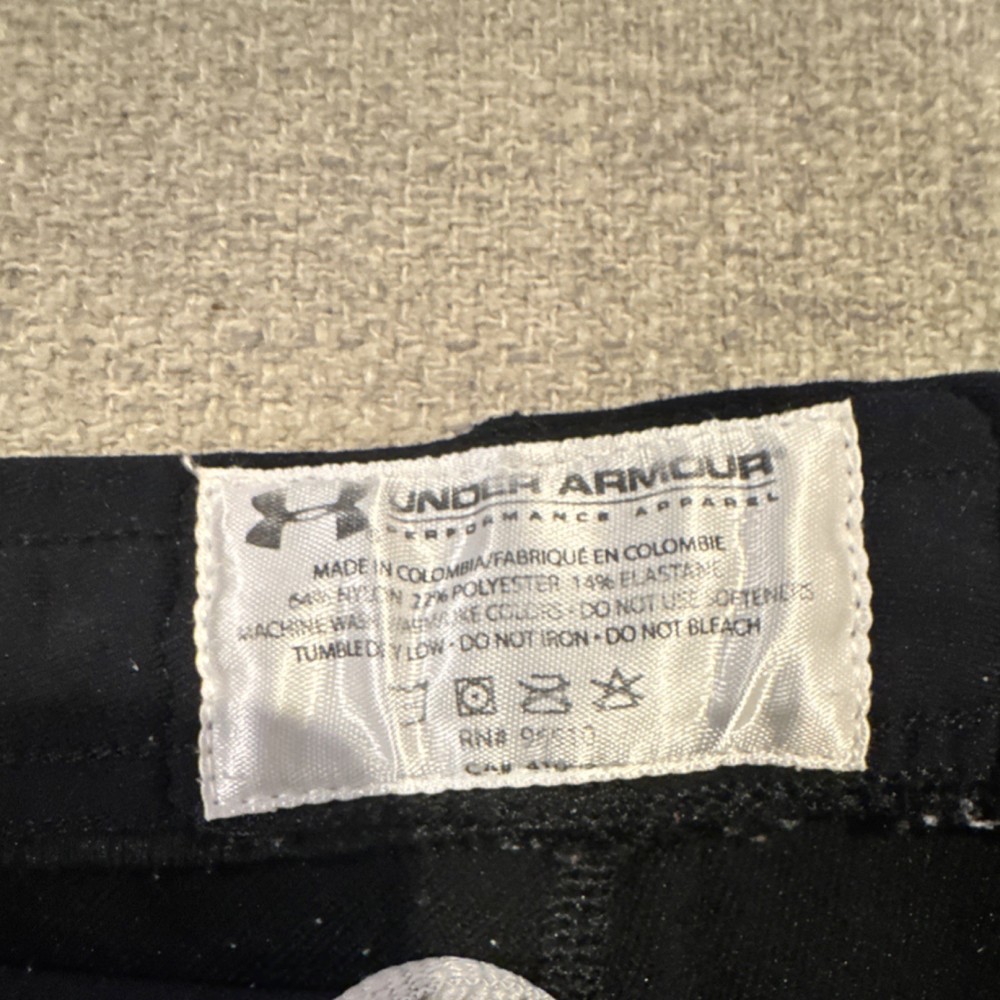 Under-Armour Black Compression Men's Pants Nylon Polyester Elastane