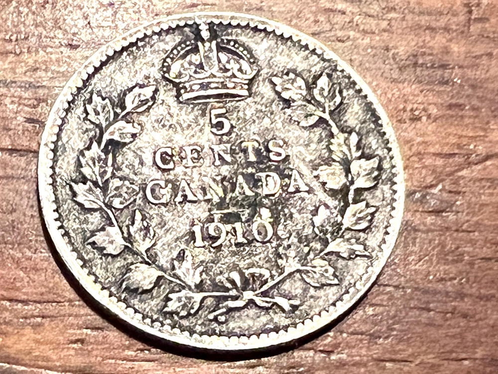 T2: Canada .900 Silver 1910 5 Cents