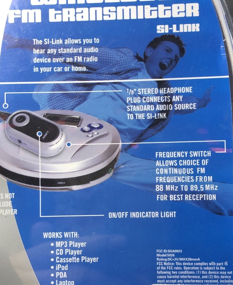 Wireless FM Transmitter SI-Link CD Players Radios MP3’s New In Box