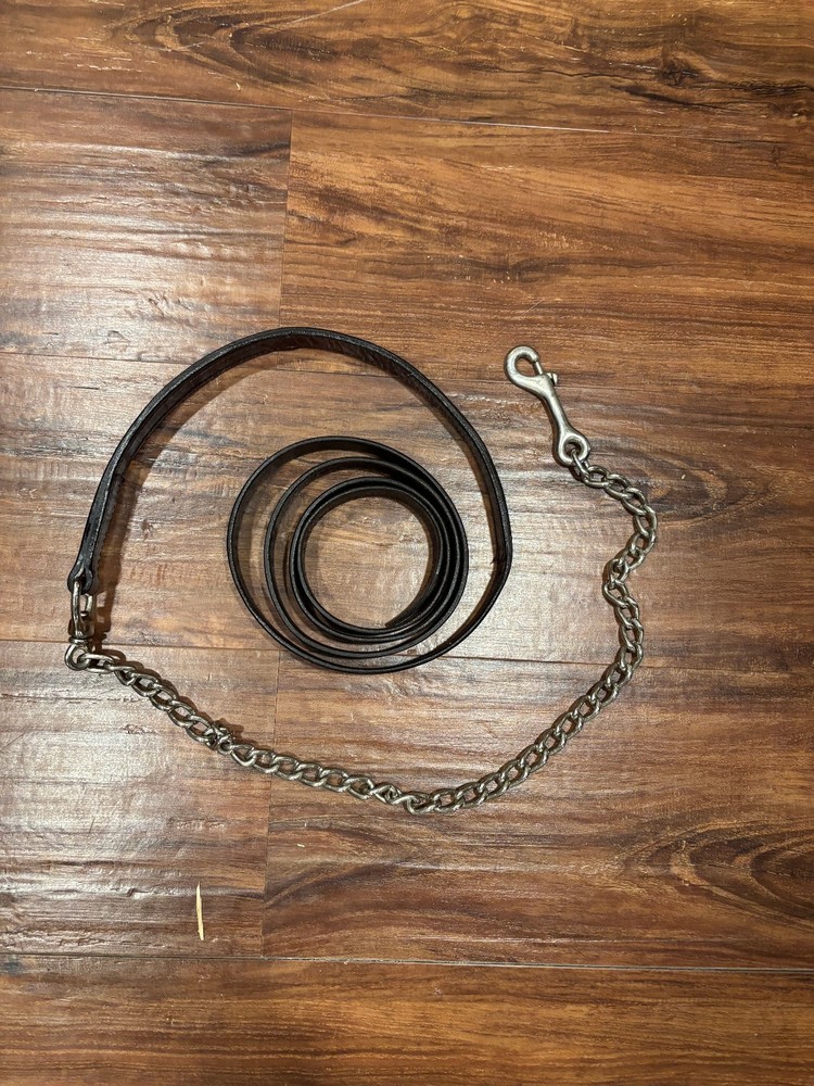 6 ft. Leather Lead with Chain