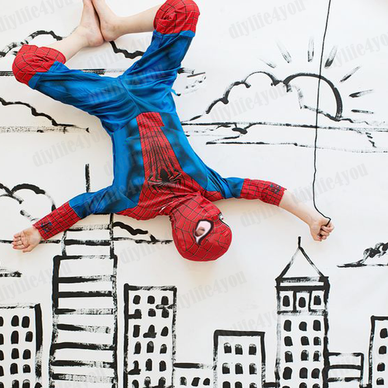 The Amazing Spiderman Jumpsuit Spider-man Kids Baby Boy Bodysuit Cosplay Costume