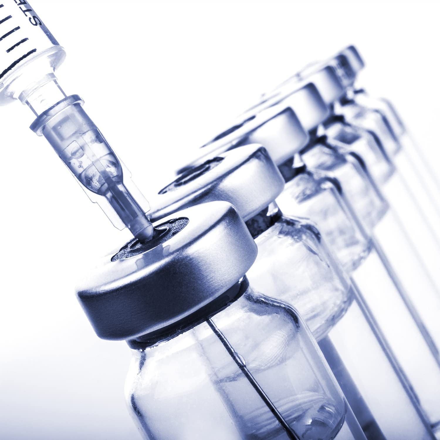 100 Pack 22Ga 1 Inch Sterile Disposable Injection Needle with Cap for