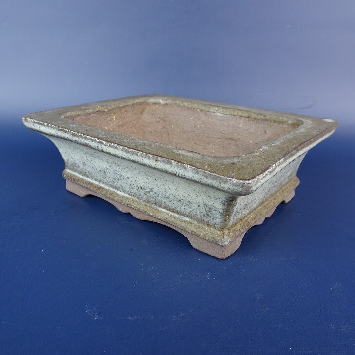 Japanese Bonsai Pot Signed Glazed Rectangular Pot-BP118