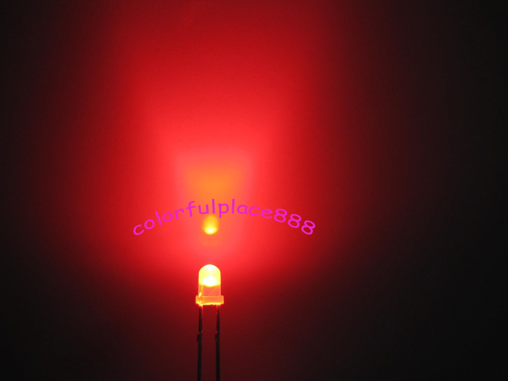 50pcs, 3mm Dual Bi Color Polar Changing Red/Green Led Diffused Leds + Resistors