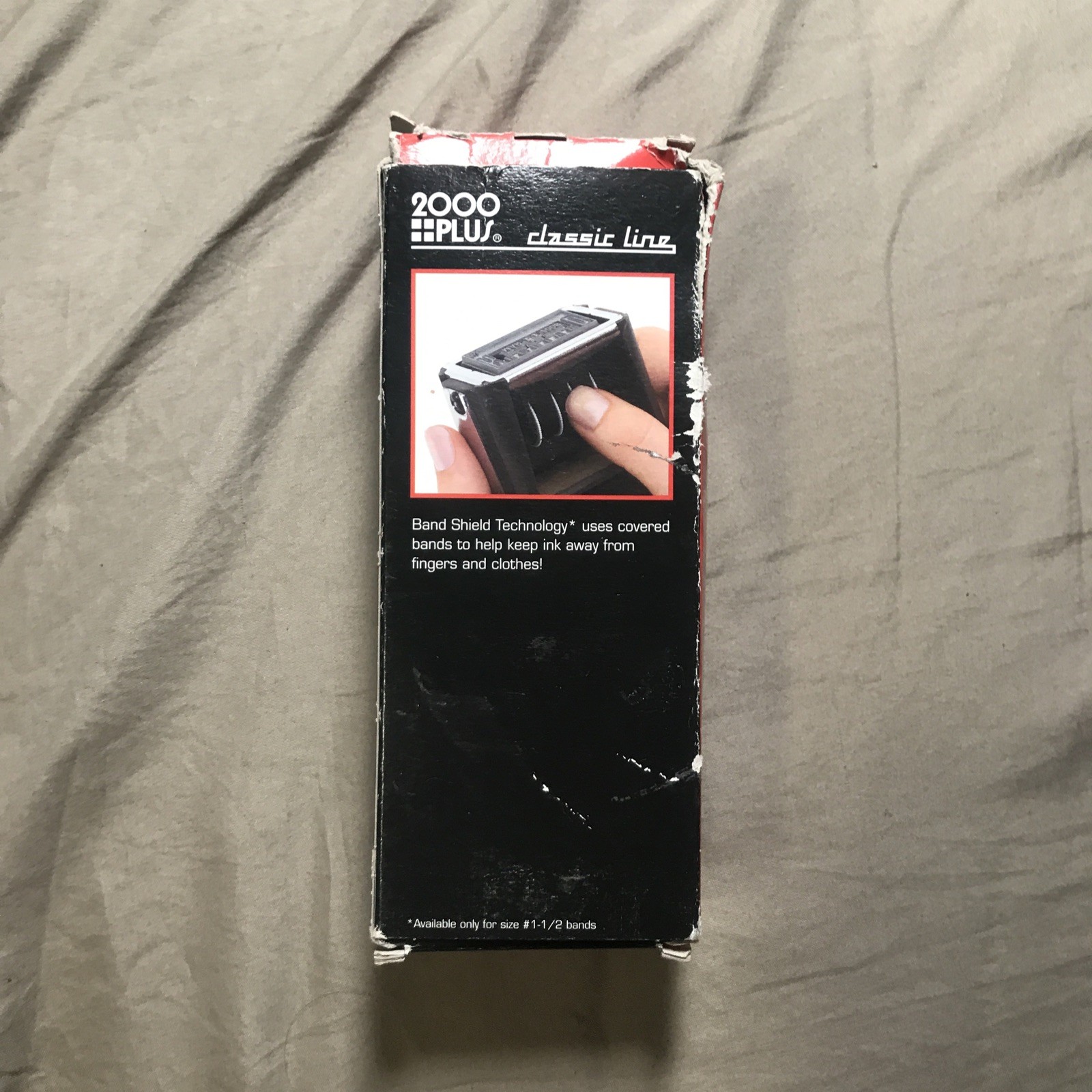 Used 2000 Plus Classic Line Premium Self Inker Date Stamp Black /open Box