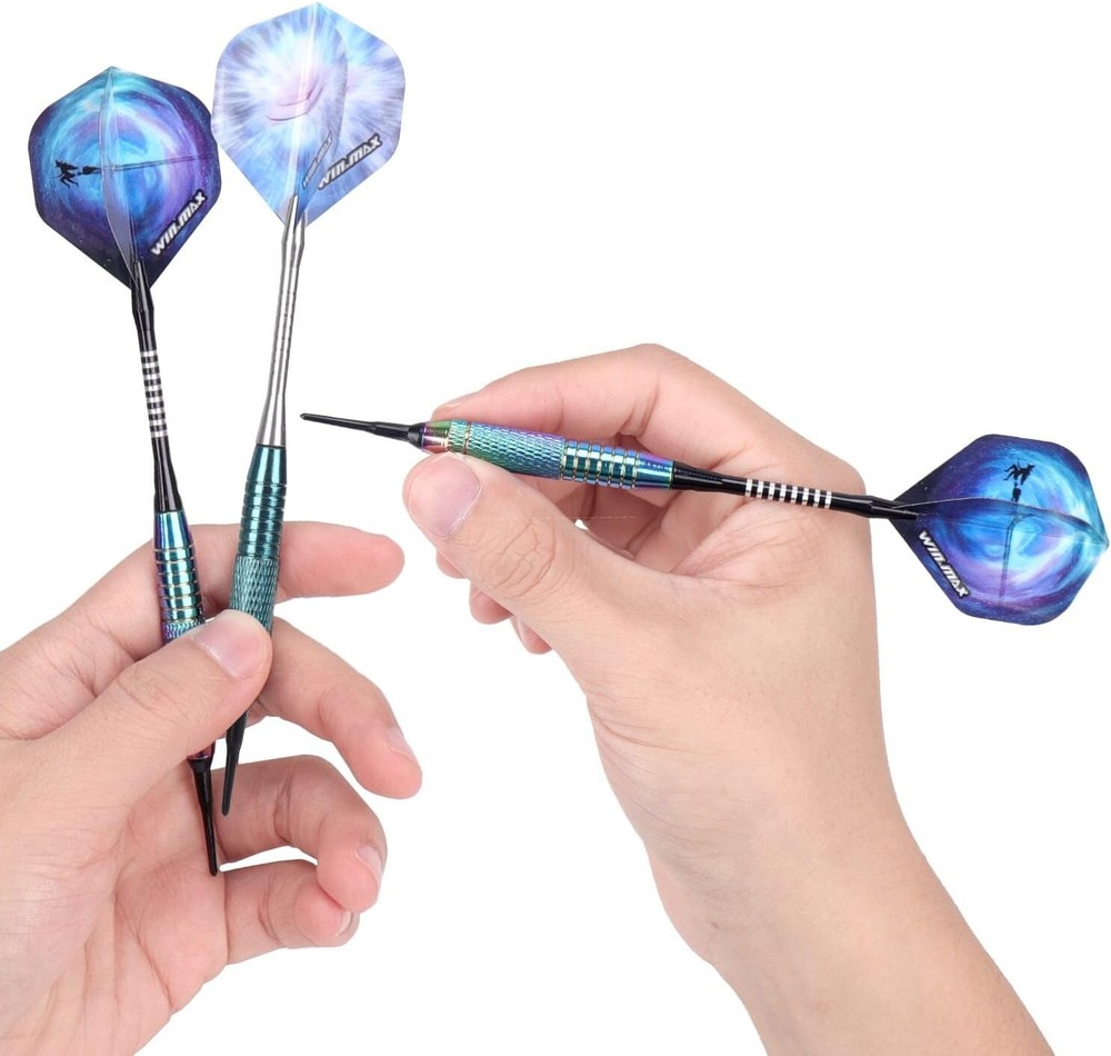 Premium 12-Piece Soft Tip Darts Set with 100 Extra Tips & Unique Flight Designs